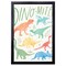 12" x 16" Dino-Mite Framed Wall Art, Contemporary Home Décor for Baby or Child's Room, Glass Facing and Hanging Hardware Included